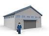 Warehouse ｜ Businessman ｜ Storage Business ｜ Business ｜ Person ｜ Free Illustration Material