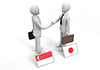 Singapore and Japan / Businessmen shaking hands-Business | People | Free illustrations