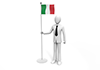 Businessman holding the Italian flag-Business | People | Free illustrations