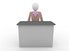 Reception desk Female --Business ｜ People ｜ Free illustration material