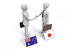 オーストラリアと日本/握手するビジネスマン - ビジネス｜人物｜無料イラスト素材